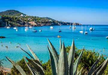 Cala Tarida in Ibiza beach San Jose at Balearic Islands