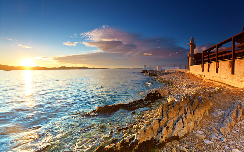 Zadar Strand Sonnenuntergang
